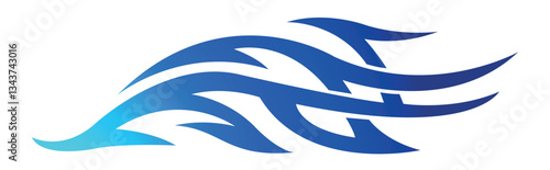 Fire flames racing electric car decal vector art graphic. Burning tire and flame sports car body side vinyl decal.