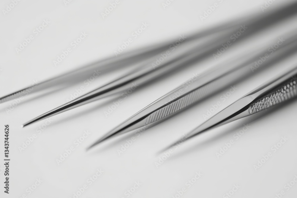 Precision tools displayed on a neutral surface showcasing their fine tips and sleek design for detailed work Precision tools displayed on a neutral surface showcasing their fine tips and sleek design for detailed work
