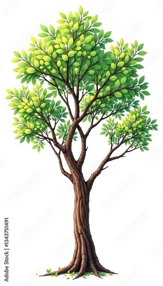 Fototapeta premium Isolated branches of a tree on white background, organic, forest, branches
