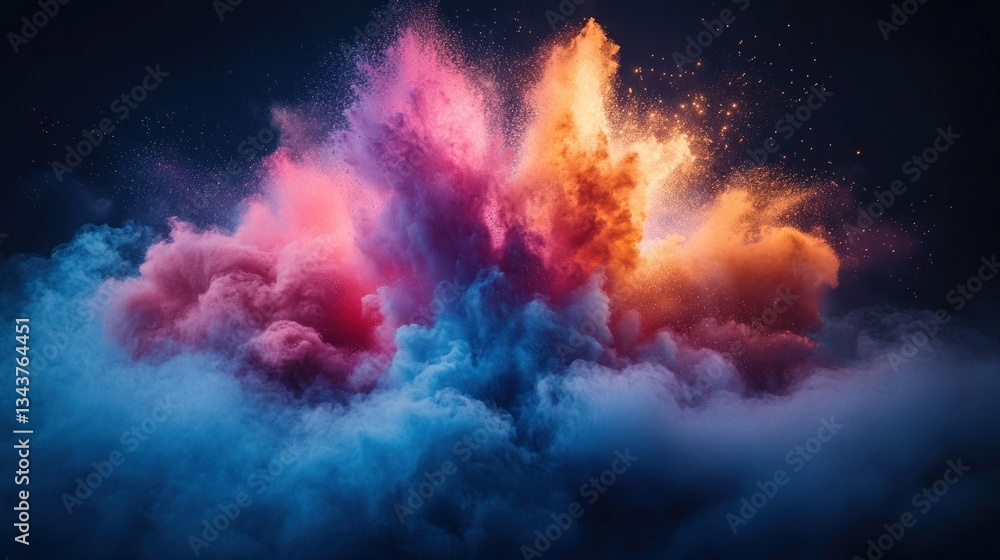 Colorful explosion of vibrant hues Colorful explosion of vibrant hues