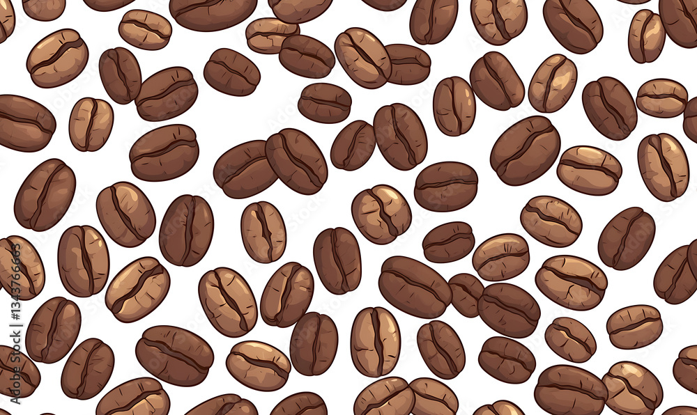 Obraz premium Coffee and accessories concept illustrations for wallpaper or advertising