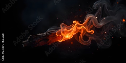 fire on black background