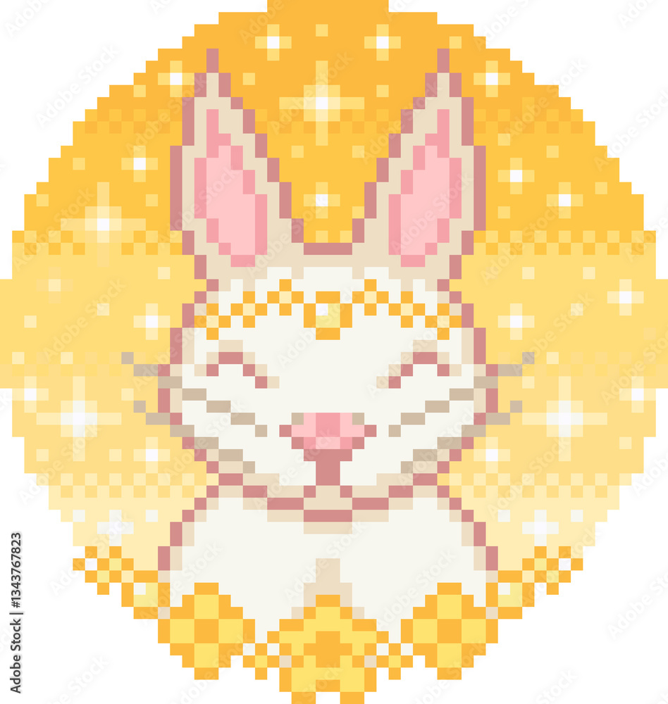 Naklejka premium Bunny Pixel Art