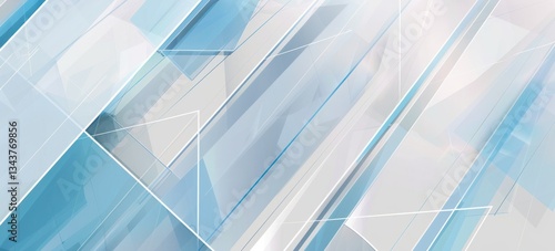 Light blue white backgrounds metallic perspective abstract design lined striped structure illustration.