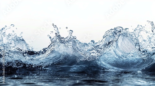 An image of a clear blue water wave crashing forward