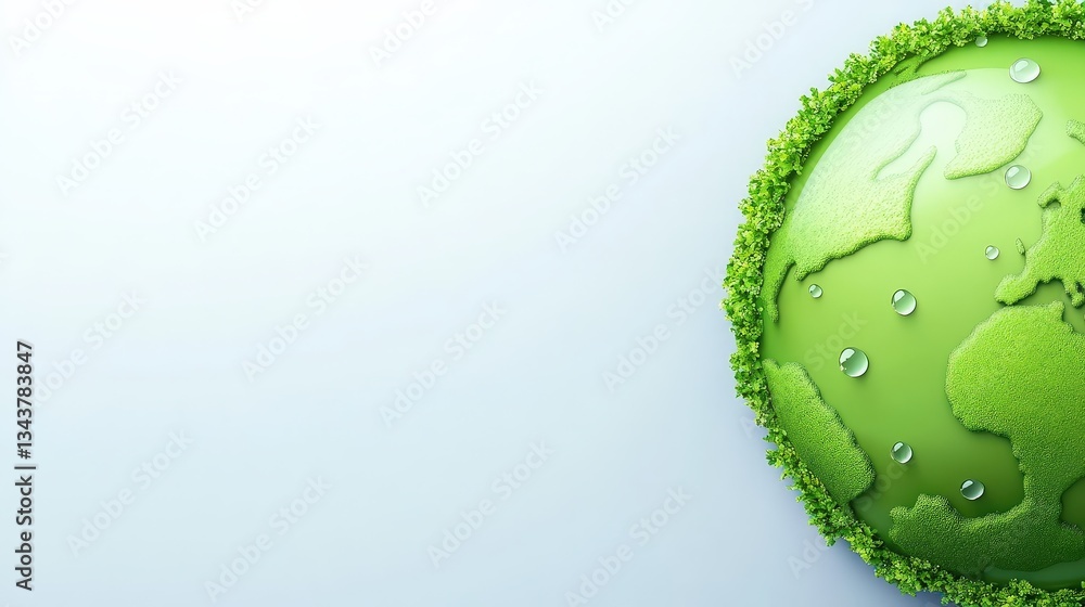 An artistic representation of a green Earth, surrounded by lush vegetation, symbolizing environmental sustainability and nature's beauty. An artistic representation of a green Earth, surrounded by lush vegetation, symbolizing environmental sustainability and nature's beauty.