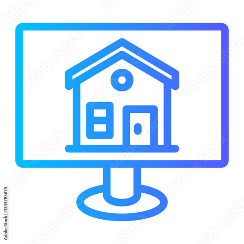 real estate gradient icon