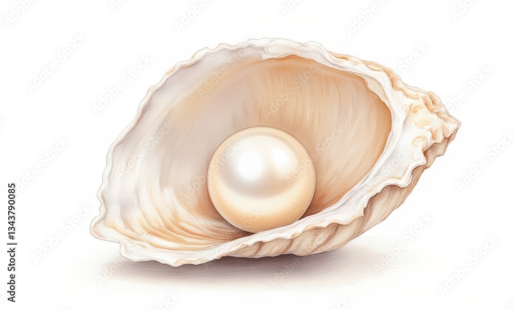 Beautiful pearl in a seashell Beautiful pearl in a seashell