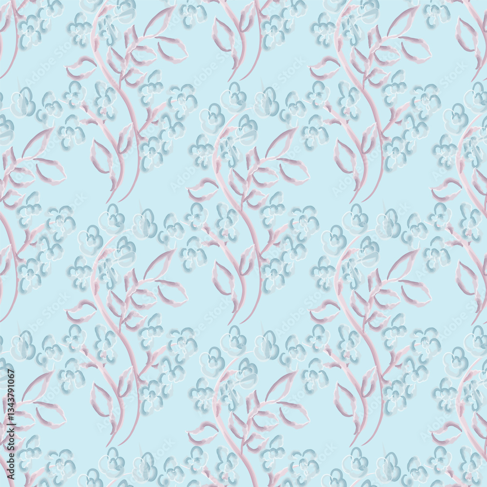 Beautiful flowers element seamless pattern for fashion print fabric textile. Vector illustration