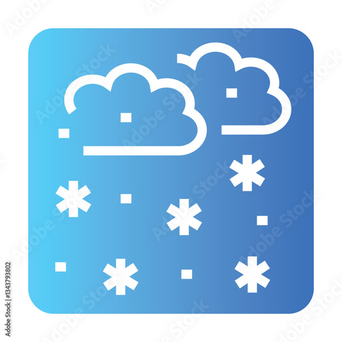 Snowy weather forecast line black icon. Sign for web page, mobile app, button, logo.