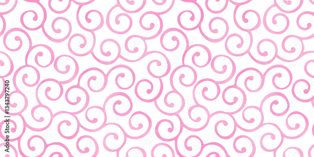 Hand drawn watercolor style Arabesque pattern called Hand drawn watercolor style Arabesque pattern called