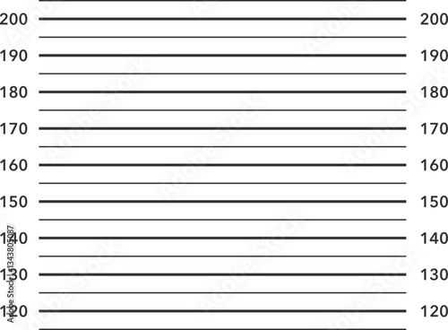 Blank Mugshot Height Chart Background