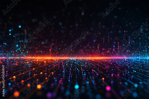 fiber optics background with lots light spots