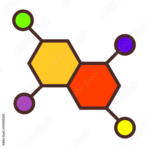 Chemical Bond Icon Design