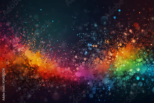 abstract colorful background with stars