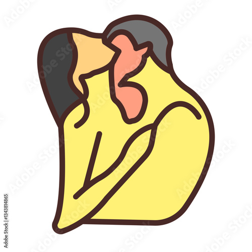 Neck kiss Icon Design