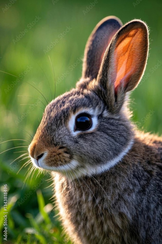 Fototapeta premium there is a rabbit that is sitting in the grass