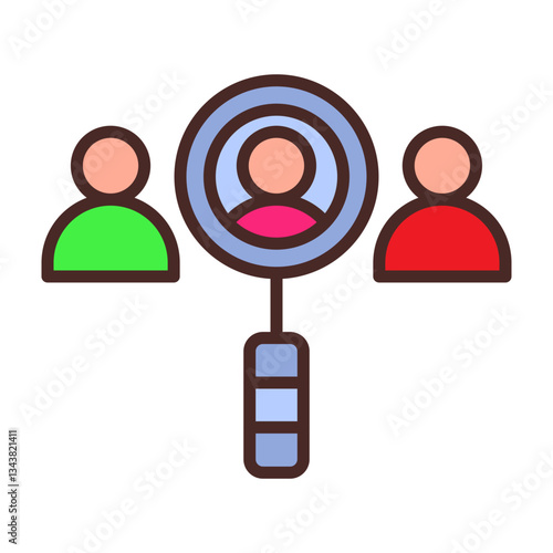 Search Employee Icon Design