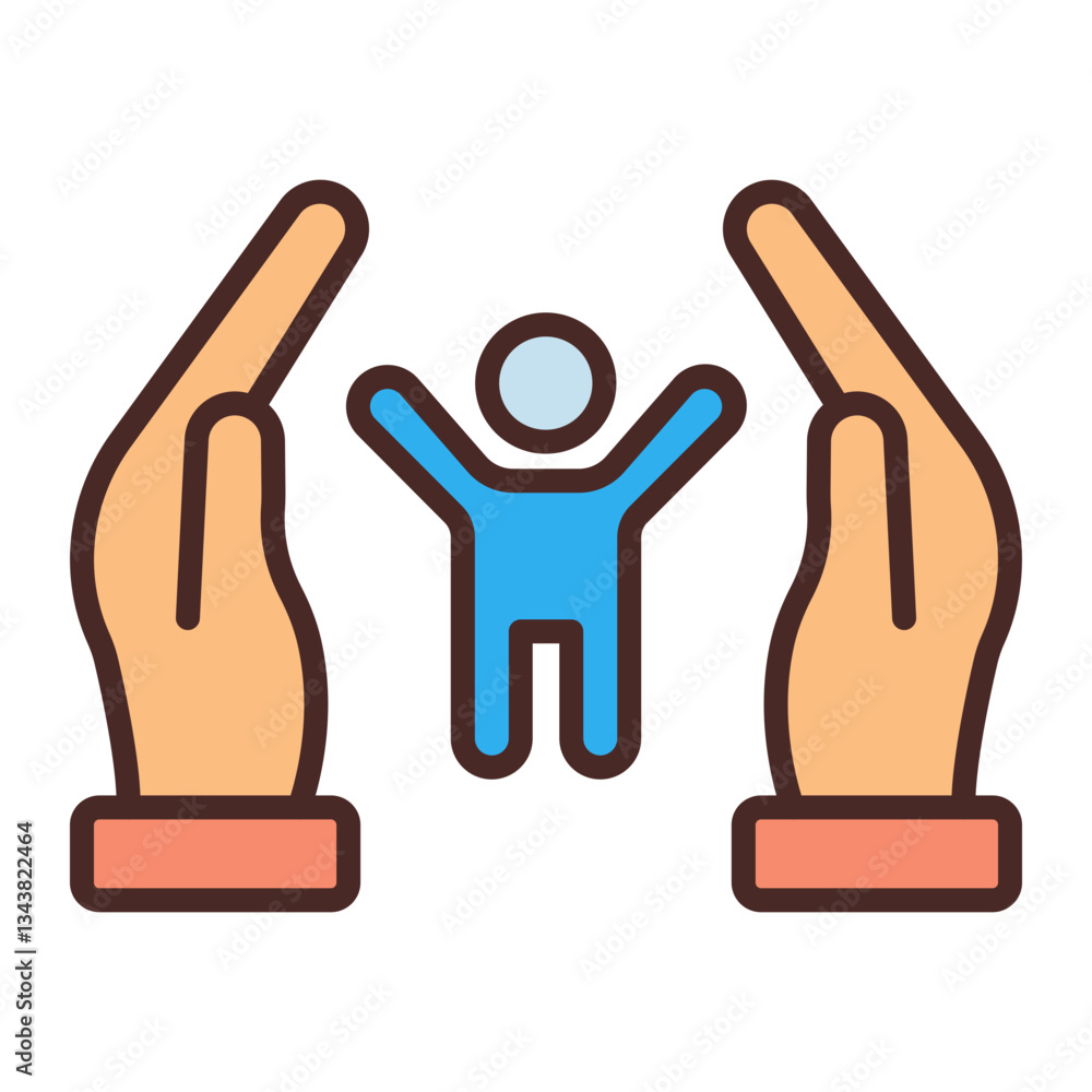 Fototapeta premium Human Rights Icon Design