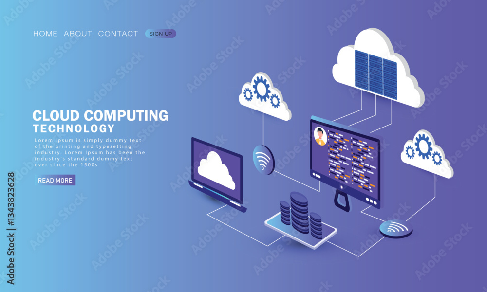 Cloud computing technology Data storage concept Cloud computing technology Data storage concept