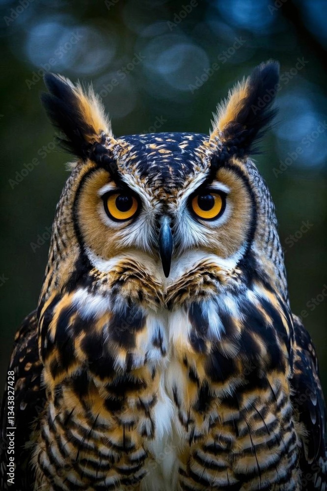 there is a close up of a owl with yellow eyes there is a close up of a owl with yellow eyes