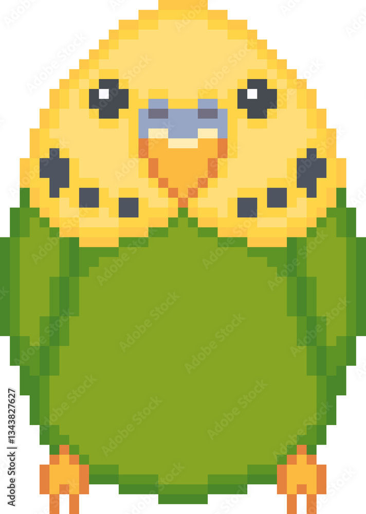 Obraz premium Budgie Pixel Art