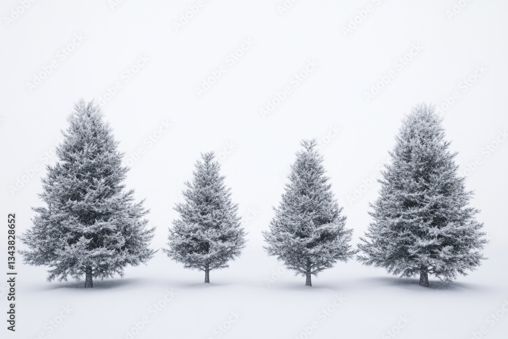 Obraz premium Snowy Trees Landscape