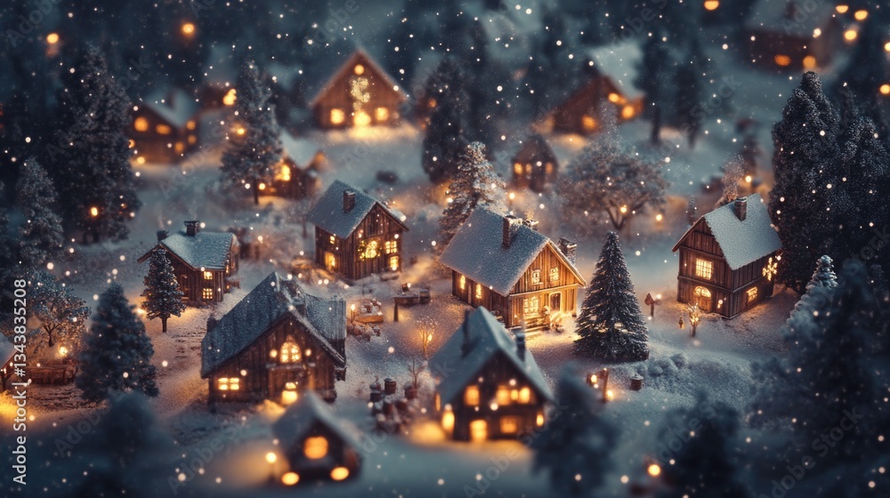 Fototapeta premium NightTime Village