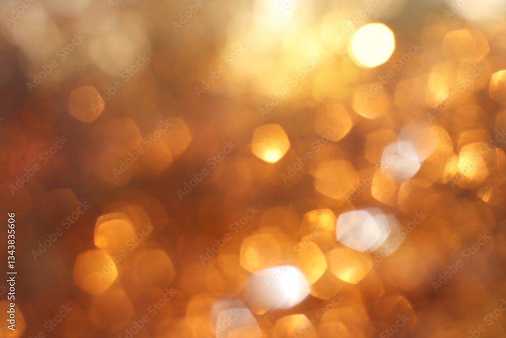 Fototapeta premium Golden bokeh abstract light background