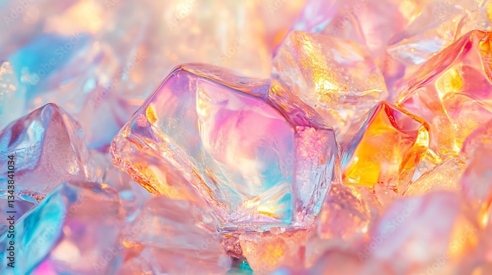 Colorful crystals close-up Colorful crystals close-up