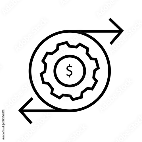 project revenue icon on white background