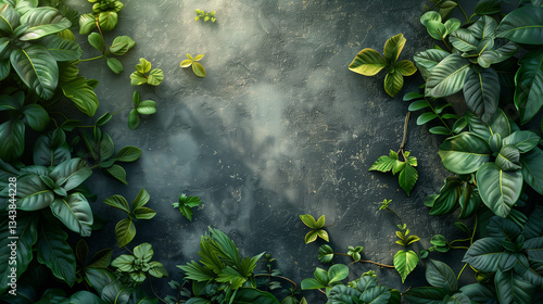 green leaves on the wall