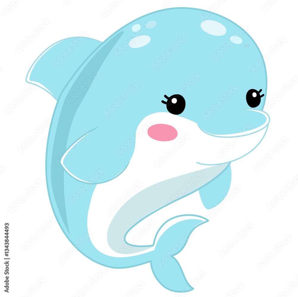 Naklejka premium Cute dolphin