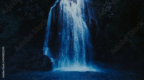 In New Zealand, Stirling Falls cascades vertically down a cliff and into Milford Sound, where it spreads out in circular ripples across the water's surface