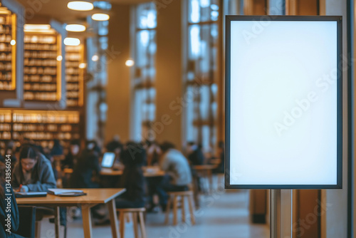 Blank Billboard, Modern Library Mockup