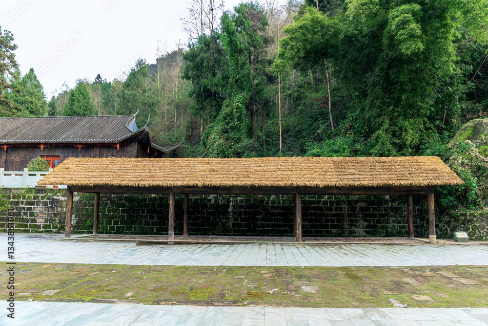 Rain shelter pavilion thatched shed building Rain shelter pavilion thatched shed building
