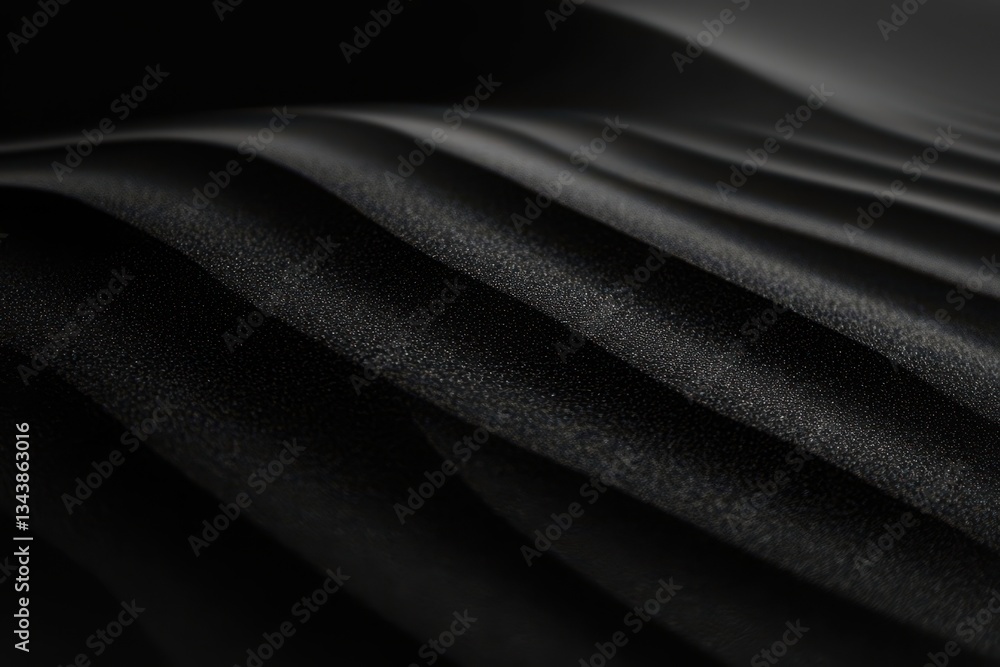 Obraz premium Dark textured background, wavy lines. Ideal for websites, design projects needing a sleek, moody aesthetic.