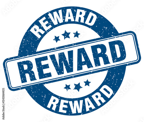 reward stamp. reward label. round grunge sign