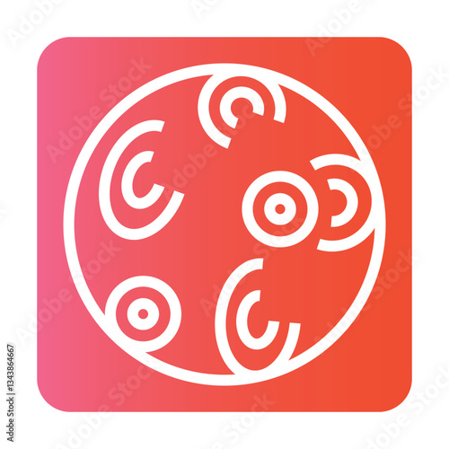 Pernicious anemia line black icon. Vector isolated button.