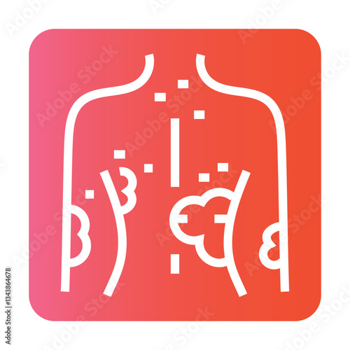 Psoriasis line black icon. Vector isolated button.