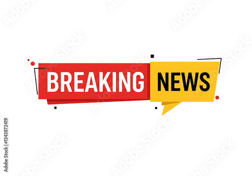 Dynamic News Announcement Template with Flat Design