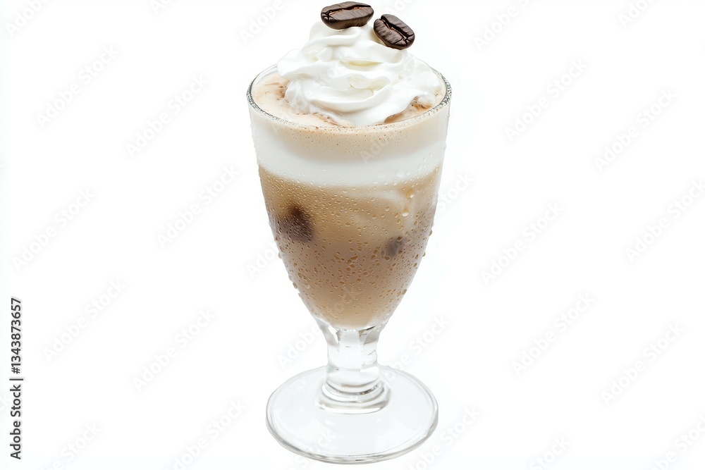 Iced Coffee with Cream Swirl Iced Coffee with Cream Swirl