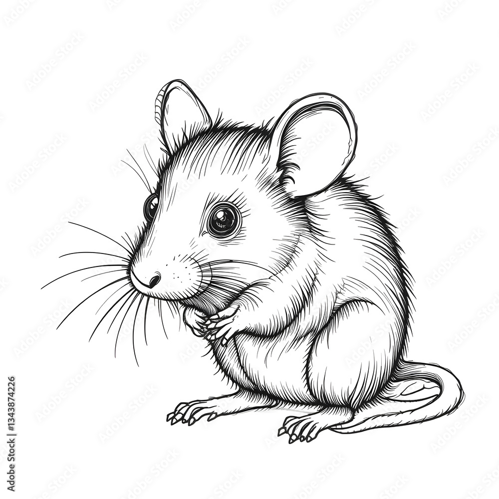 vector illustration of cartoon rat vector illustration of cartoon rat