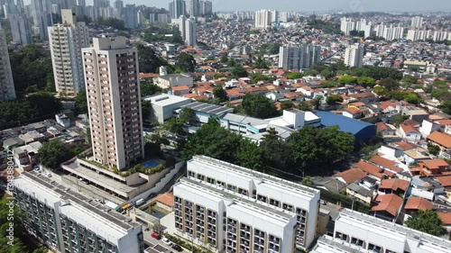 Circling flight over Morumbi in Sao Paulo. High quality 4k footage
