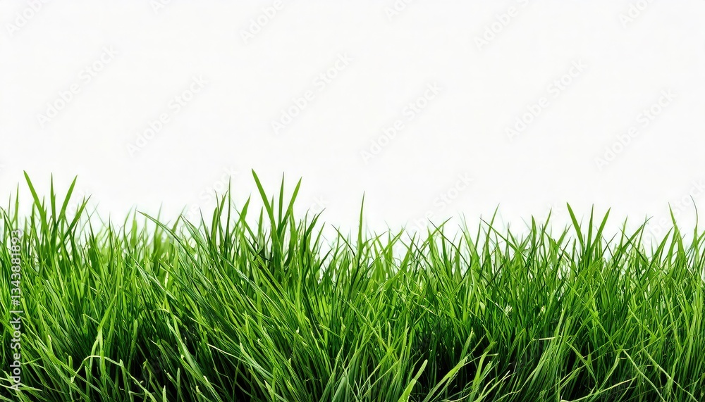 Fototapeta premium Vibrant Green Grass Blades: A Serene Nature Image