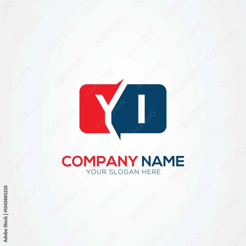 YI or IY Creative Modern Letters Logo Design Element YI or IY Creative Modern Letters Logo Design Element