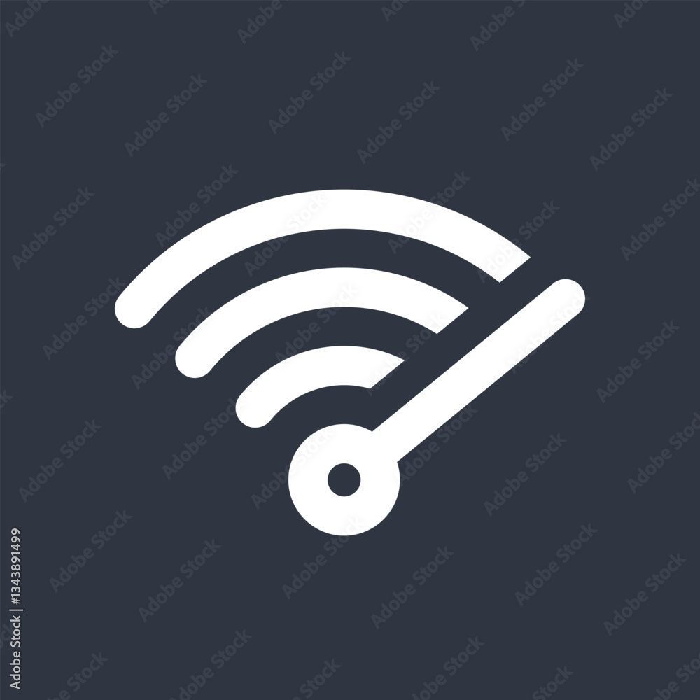 Fast WiFi icon. Speed test. High speed wireless internet. WiFi with arrow sign. Fast WiFi icon. Speed test. High speed wireless internet. WiFi with arrow sign.