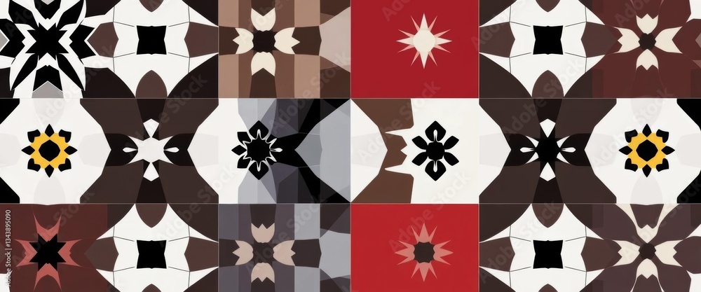 Geometric monochrome vector tile patterns; abstract art deco seamless backgrounds, surface, design Geometric monochrome vector tile patterns; abstract art deco seamless backgrounds, surface, design