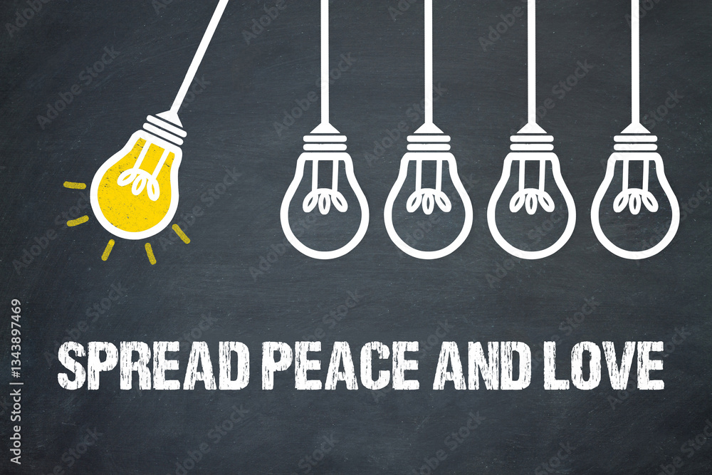 Fototapeta premium Spread Peace and Love