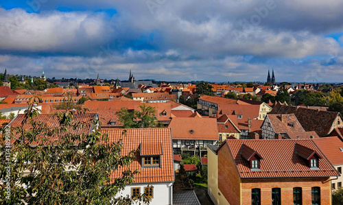 Canvas Print Wonderful views of the historic town of Quedlinburg